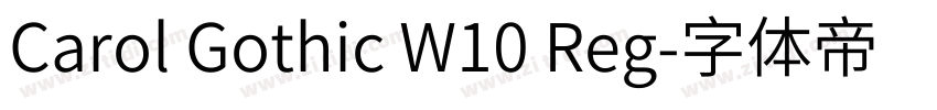 Carol Gothic W10 Reg字体转换